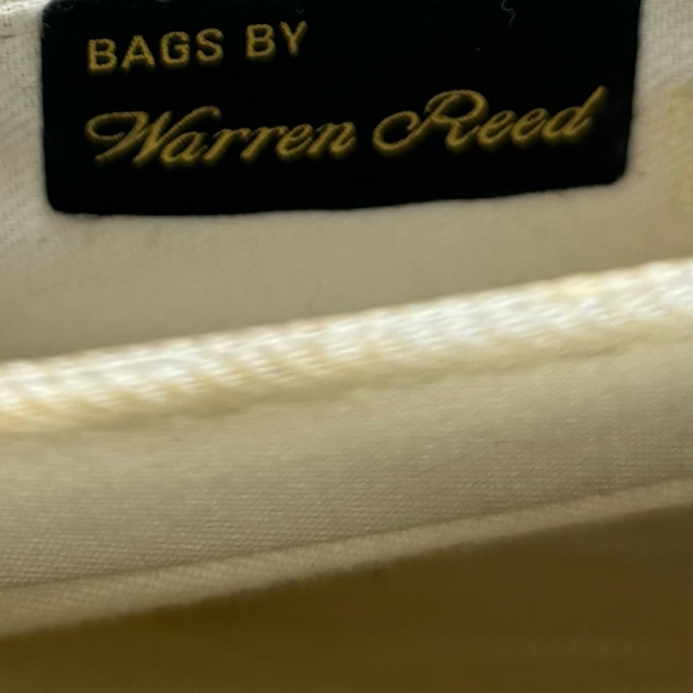 Warren Reed Women’s Gold Purse White Pearl Embellishments Double Strap Vintage ￼ - Picture 5 of 8
